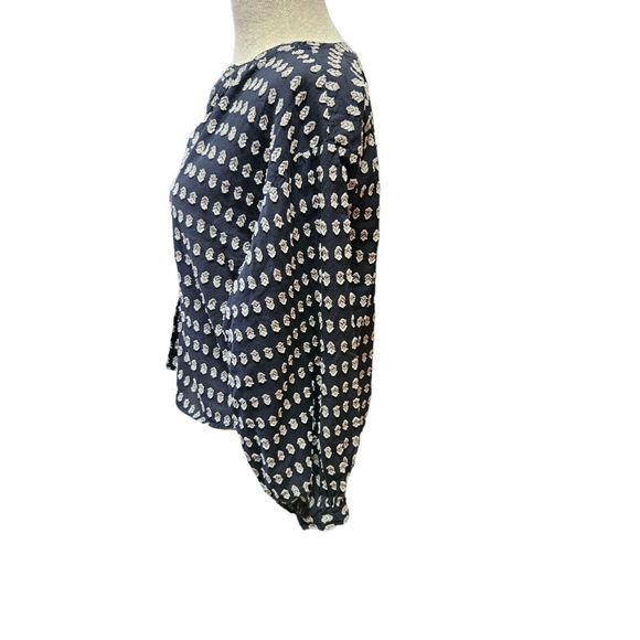 ANTHROPOLOGIE Pilcro & The Letterpress Textured Blouse Button Down Charcoal XS - Picture 4 of 10